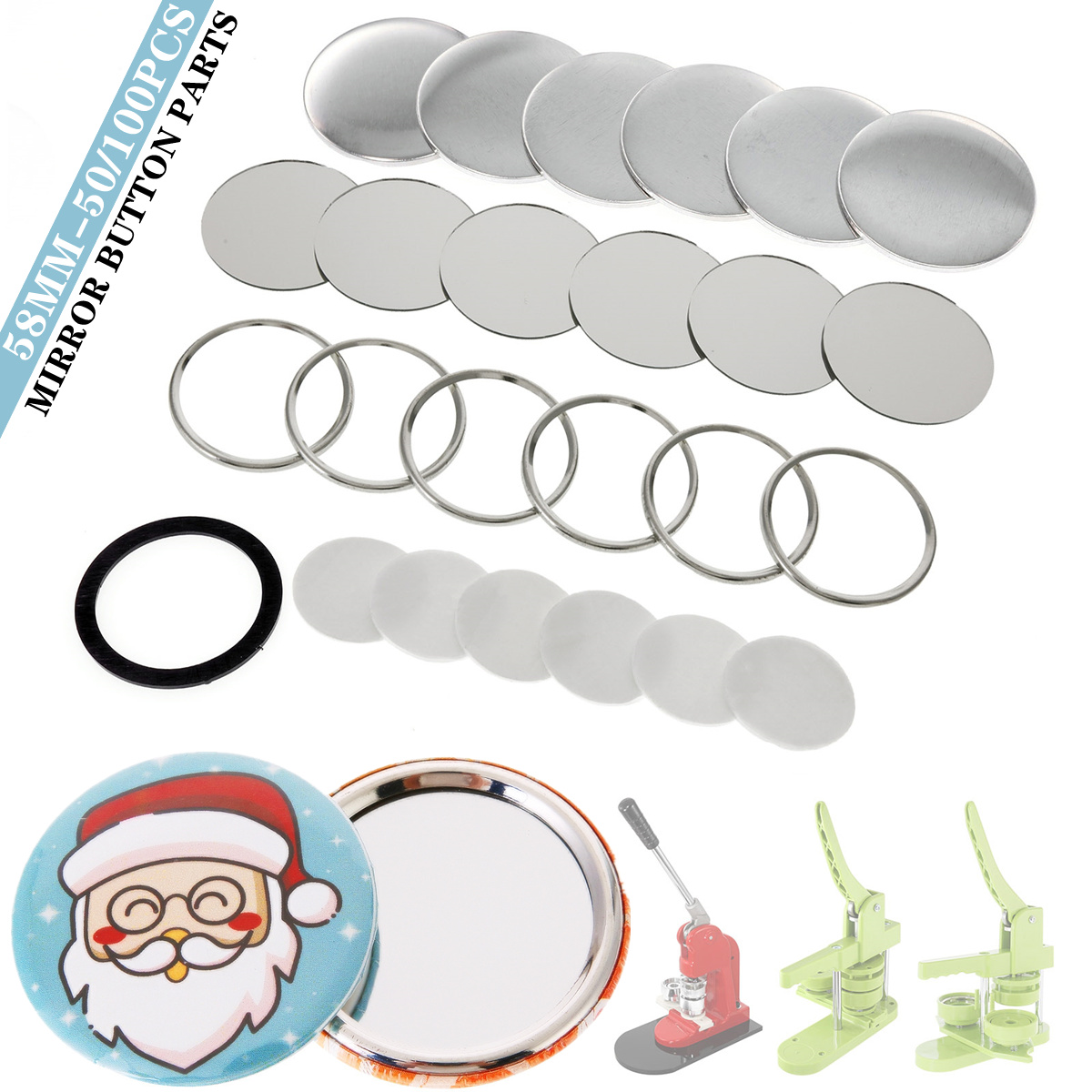 Leere Spiegel-Abzeichen-Knopft – Button Badge Blank Bewertung und Preis