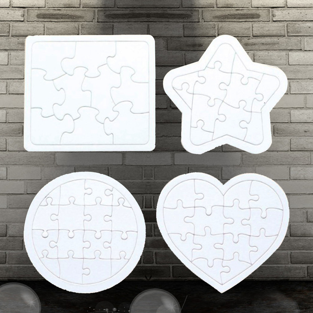 4 Stück Leere Puzzles für Kind – Puzzle Blank White Bewertung und Preis