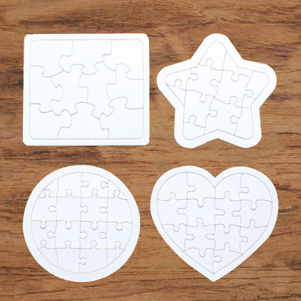 4 Stück Leere Puzzles für Kind – Puzzle Blank White Bewertung und Preis