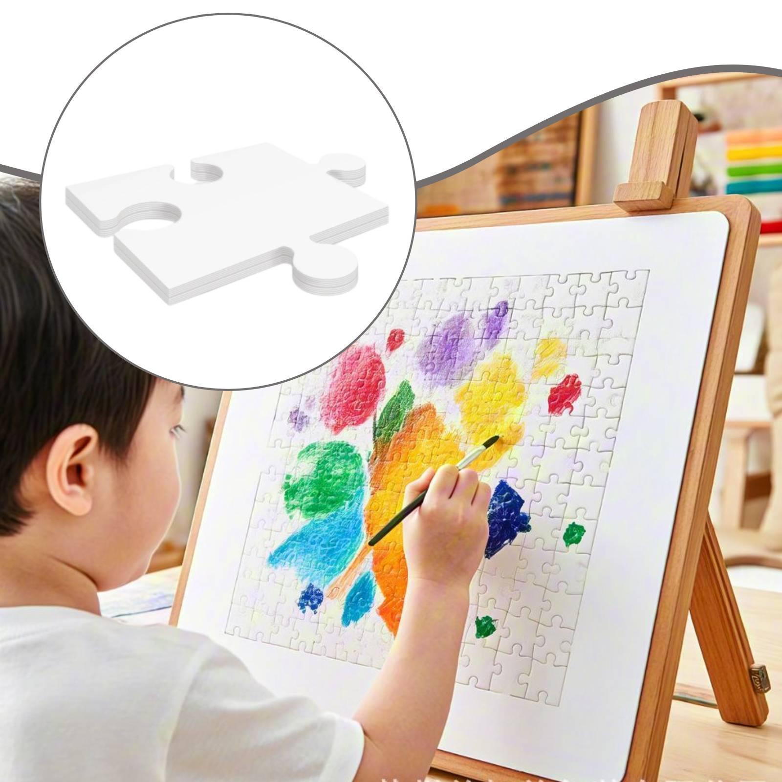 24x Weiße Karton-Puzzle-Rohlin – Puzzle Blank White Bewertung und Preis